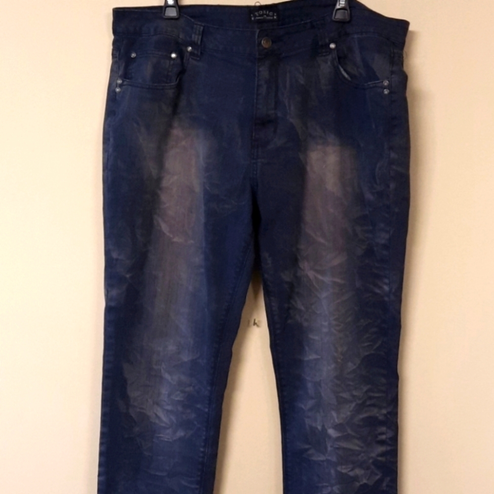 Toxic Acid Washed Straight Leg Jean